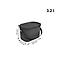 Poubelle bio ALBULA, capacité 3,2 litres, poignée en arceau, plastique recyclé, L 172 x P 222 x H 147 mm, anthracite