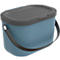 Poubelle bio ALBULA, capacité 3,2 litres, poignée en arceau, plastique recyclé, L 172 x P 222 x H 147 mm, bleu