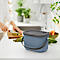 Poubelle bio ALBULA, capacité 3,2 litres, poignée en arceau, plastique recyclé, L 172 x P 222 x H 147 mm, bleu