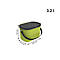 Poubelle bio ALBULA, capacité 3,2 litres, poignée en arceau, plastique recyclé, L 172 x P 222 x H 147 mm, citron vert