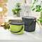 Poubelle bio ALBULA, capacité 3,2 litres, poignée en arceau, plastique recyclé, L 172 x P 222 x H 147 mm, citron vert