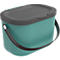 Poubelle bio ALBULA, capacité 3,2 litres, poignée en arceau, plastique recyclé, L 172 x P 222 x H 147 mm, vert