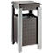 Poubelle carrée pour l'extérieur, 36 litres, l. 400 x P 400 x H 800 mm,avec toit et seau intérieur, en tôle d’acier galvanisé et thermopoudré
