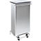 Poubelle Continox, inox, 2 roues en caoutchouc, avec pédale, 110 L
