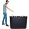 Poubelle de tri sélectif Triomf Vepa Bins - HDPE - L 1100 x P 385 x H 755 mm - 3 bacs de 45 l - noir