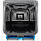 Poubelle mobile SSI Schäfer GMT eXtra, 120 l, EN 840, préparée pour recevoir une puce, poignée de traction, 90 % de plastique recyclé, noir-bleu
