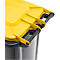 Poubelle mobile SSI Schäfer GMT eXtra, 120 l, EN 840, préparée pour recevoir une puce, poignée de traction, plastique recyclé à 90 %, noir-jaune