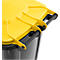 Poubelle mobile SSI Schäfer GMT eXtra, 240 l, EN 840, préparée pour recevoir une puce, poignée de traction, 90 % de plastique recyclé, noir-jaune