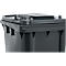 Poubelle mobile SSI Schäfer GMT eXtra, 240 l, EN 840, préparée pour recevoir une puce, poignée de traction, 90 % de plastique recyclé, noir-noir