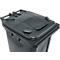 Poubelle mobile SSI Schäfer GMT eXtra, 240 l, EN 840, préparée pour recevoir une puce, poignée de traction, 90 % de plastique recyclé, noir-noir