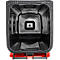 Poubelle mobile SSI Schäfer GMT eXtra, 240 l, EN 840, préparée pour recevoir une puce, poignée de traction, 90 % de plastique recyclé, noir-rouge