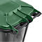 Poubelle mobile SSI Schäfer GMT eXtra, 240 l, EN 840, préparée pour recevoir une puce, poignée de traction, 90 % de plastique recyclé, noir-vert