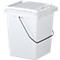 Poubelle Mülli - pour tri sélectif ou stockage - l. 175 x P 195 x H 300 mm - 10 litres - blanc