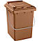 Poubelle Mülli - pour tri sélectif ou stockage - l. 175 x P 195 x H 300 mm - 10 litres - marron