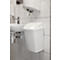 Poubelle murale à couvercle basculant, 50 litres, L 310 x l. 400 x H 680 mm, blanc