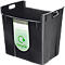 Poubelle pour tri sélectif, 40 L, noir