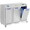 Poubelle pour tri sélectif G-collect X 2001, L 1070 x l. 490 x H 800 mm, triple