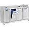 Poubelle pour tri sélectif G®-collect X 2001, L 1420 x l. 490 x H 800 mm, 4 bacs