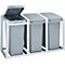Poubelle pour tri sélectif, L 415 x l. 1050 x H 750 mm114 litres, module de trois unités