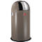 Poubelle Pushboy WESCO, 50 litres, Ø 390 x H 755 mm, gris chaud