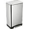 Poubelle rectangulaire à pédale, 30 litres, l. 400 x L 340 x H 650 mm, acier inoxydable brossé