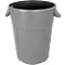 Poubelle ronde, pour usage alimentaire, 85 L, gris