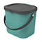 Poubelle Rotho ALBULA, système de recyclage, 6 l, empilable, plastique (sans BPA), vert mistletoe
