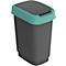 Poubelle Rotho TWIST, 10 l, 2 ouvertures possibles, plastique, vert