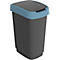 Poubelle Rotho TWIST, 25 l, 2 ouvertures possibles, plastique, bleu