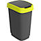 Poubelle Rotho TWIST, 25 l, 2 ouvertures possibles, plastique, vert citron