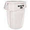 Poubelle rubbermaid Brute, 166,5 l, ronde, anti-UV, L 612 x l 717 x H 796 mm, polyéthylène, blanc
