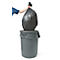 Poubelle rubbermaid Brute, 166,5 l, ronde, anti-UV, L 612 x l 717 x H 796 mm, polyéthylène, gris