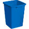 Poubelle sans couvercle, 90 litres, bleu