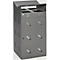 Poubelles de tri sélectif VAR, 4 bacs, hématite