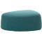 Pouf GOGO Leyform, moyen, ovale, L 980 x P 910 x H 390 mm, avec patins, revêtement en tissu, pétrole