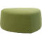 Pouf GOGO Leyform, moyen, ovale, L 980 x P 910 x H 390 mm, avec patins, revêtement en tissu vert clair