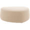 Pouf GOGO Leyform, moyen, ovale, L 980 x P 910 x H 390 mm, avec patins, revêtement tissu, beige