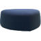 Pouf GOGO Leyform, moyen, ovale, L 980 x P 910 x H 390 mm, avec patins, revêtement tissu, bleu foncé