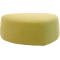 Pouf GOGO Leyform, moyen, ovale, L 980 x P 910 x H 390 mm, avec patins, revêtement tissu, jaune