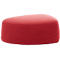 Pouf GOGO Leyform, moyen, ovale, L 980 x P 910 x H 390 mm, avec patins, revêtement tissu, rouge