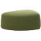 Pouf GOGO Leyform, moyen, ovale, L 980 x P 910 x H 390 mm, avec patins, revêtement tissu, vert mousse