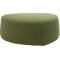 Pouf GOGO Leyform, moyen, ovale, L 980 x P 910 x H 390 mm, avec patins, revêtement tissu, vert mousse