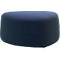 Pouf GOGO Leyform, moyen, ovale, L 980 x P 910 x H 440 mm, avec patins, revêtement en tissu, bleu foncé