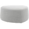 Pouf GOGO Leyform, moyen, ovale, L 980 x P 910 x H 440 mm, avec patins, revêtement en tissu gris clair
