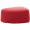 Pouf GOGO Leyform, moyen, ovale, L 980 x P 910 x H 440 mm, avec patins, revêtement en tissu, rouge