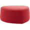 Pouf GOGO Leyform, moyen, ovale, L 980 x P 910 x H 440 mm, avec patins, revêtement en tissu, rouge