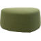 Pouf GOGO Leyform, moyen, ovale, L 980 x P 910 x H 440 mm, avec patins, revêtement en tissu, vert mousse