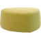 Pouf GOGO Leyform, moyen, ovale, L 980 x P 910 x H 440 mm, avec patins, revêtement tissu, jaune
