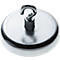 Metal magnet with hook for attachment.