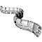 Flexible, light grey cable management system in snake form, three-dimensionally represented.